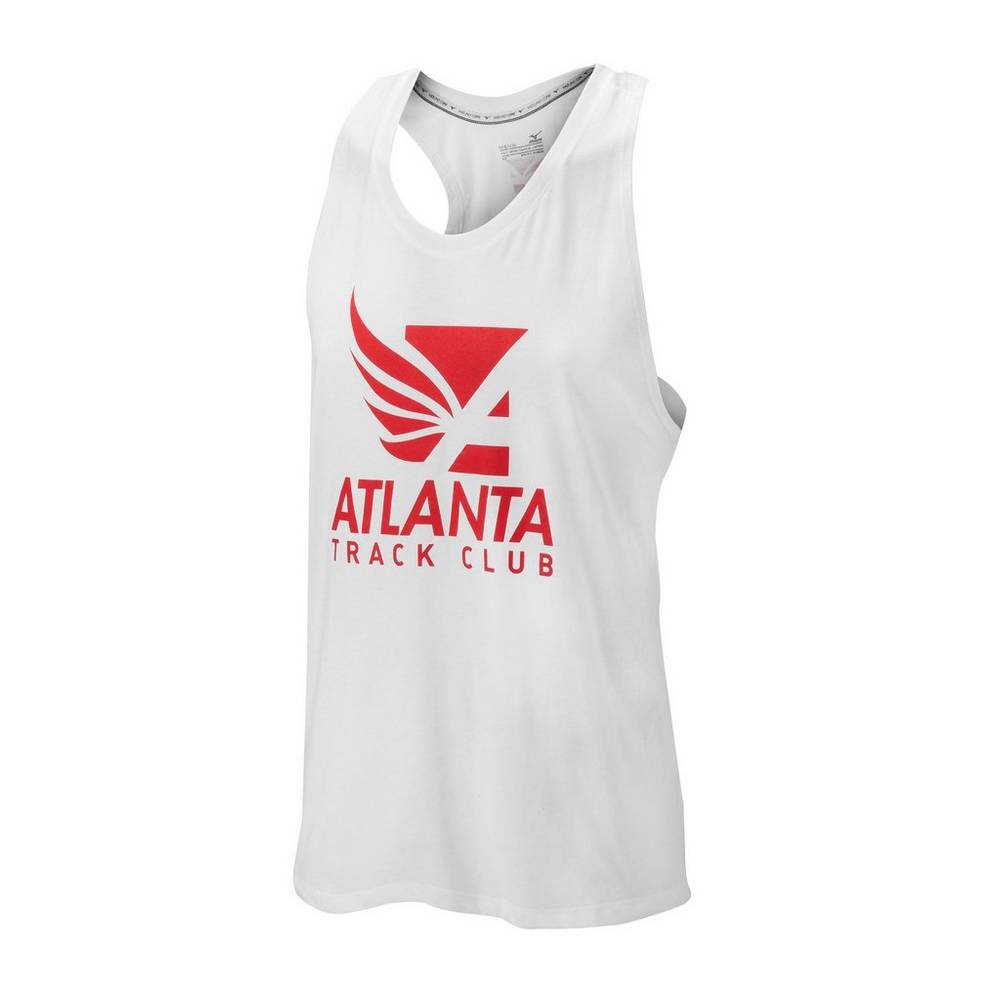 Camiseta de tirantes Mizuno Atlanta Track Club 50/50 Para Hombre Blancos 9735182-UP